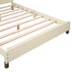 preview thumbnail 8 of 7, Full Size Wood Platform Bed with House-shaped Headboard, Cream