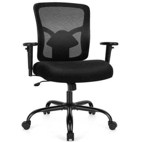 Gymax 400LBS Mesh Big & Tall Office Chair Swivel Task Chair w/ Lumbar - See Details
