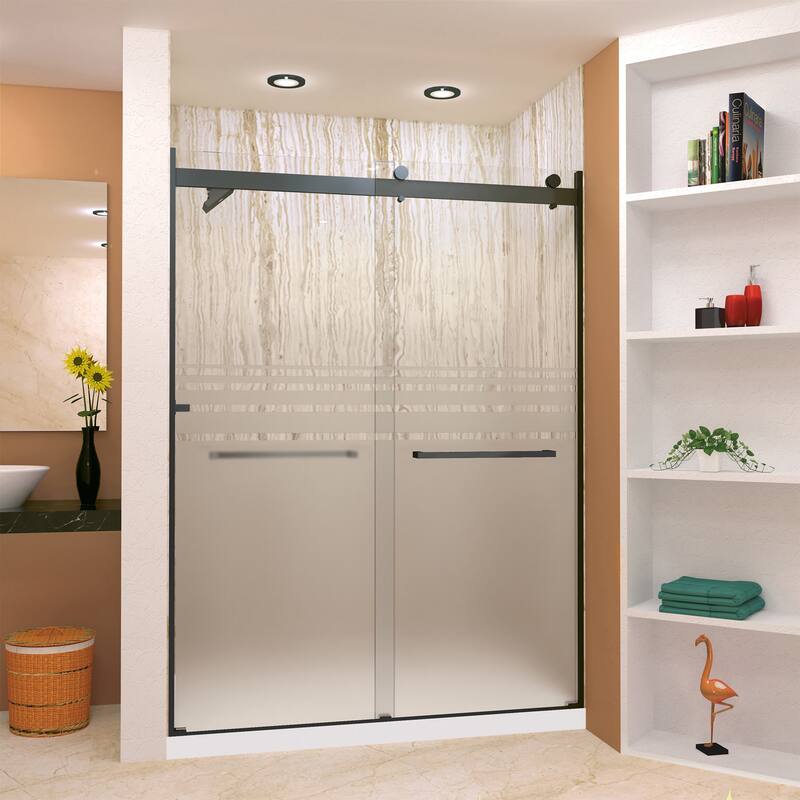 Transolid BRP608008F-S 80" High x 60" Wide Bypass Frameless Shower