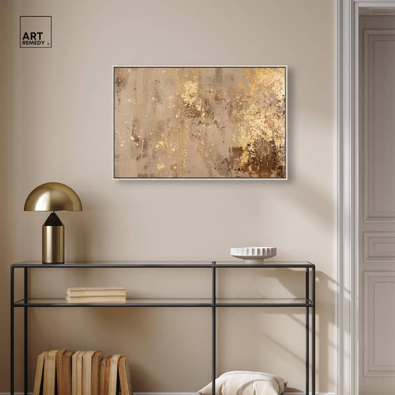 Gilded Dust Canvas by Art Remedy