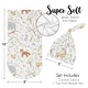 preview thumbnail 5 of 4, Woodland Animal Toile Collection Boy or Girl Baby Cocoon and Beanie Hat Sleep Sack - 2pc Set - Grey Green Forest Bear Deer Fox