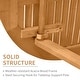 preview thumbnail 5 of 6, 3-Pieces Folding Wood Bistro Set with 2 Folding Chairs and Round Coffee Table