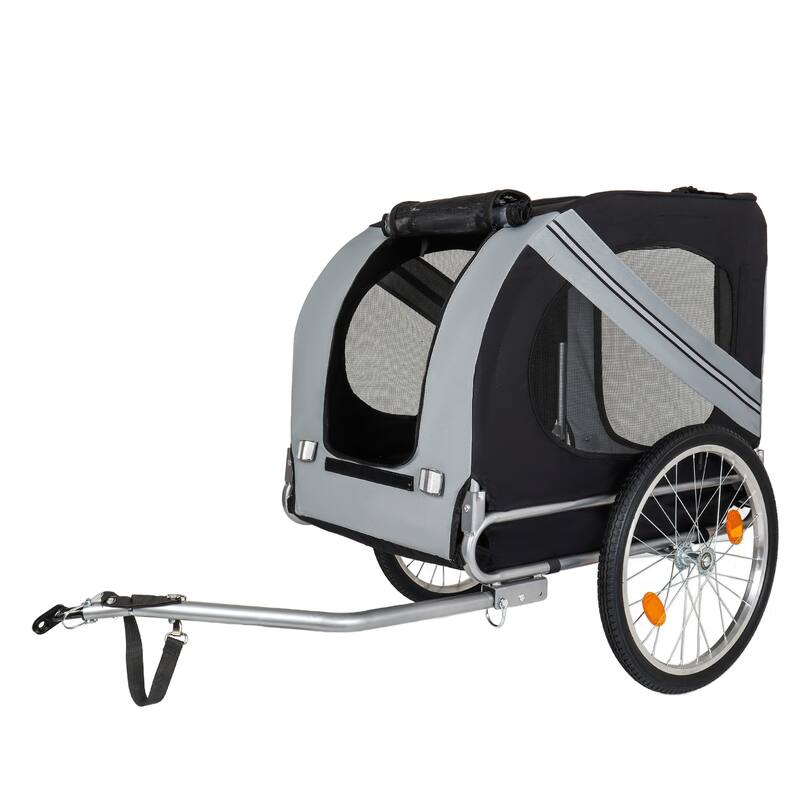 Large Folding Bike Trailer for Dogs, 100LB Capacity All-Terrain Pet Carrier for Cycling, Jogging, Camping & Outdoor Adventures