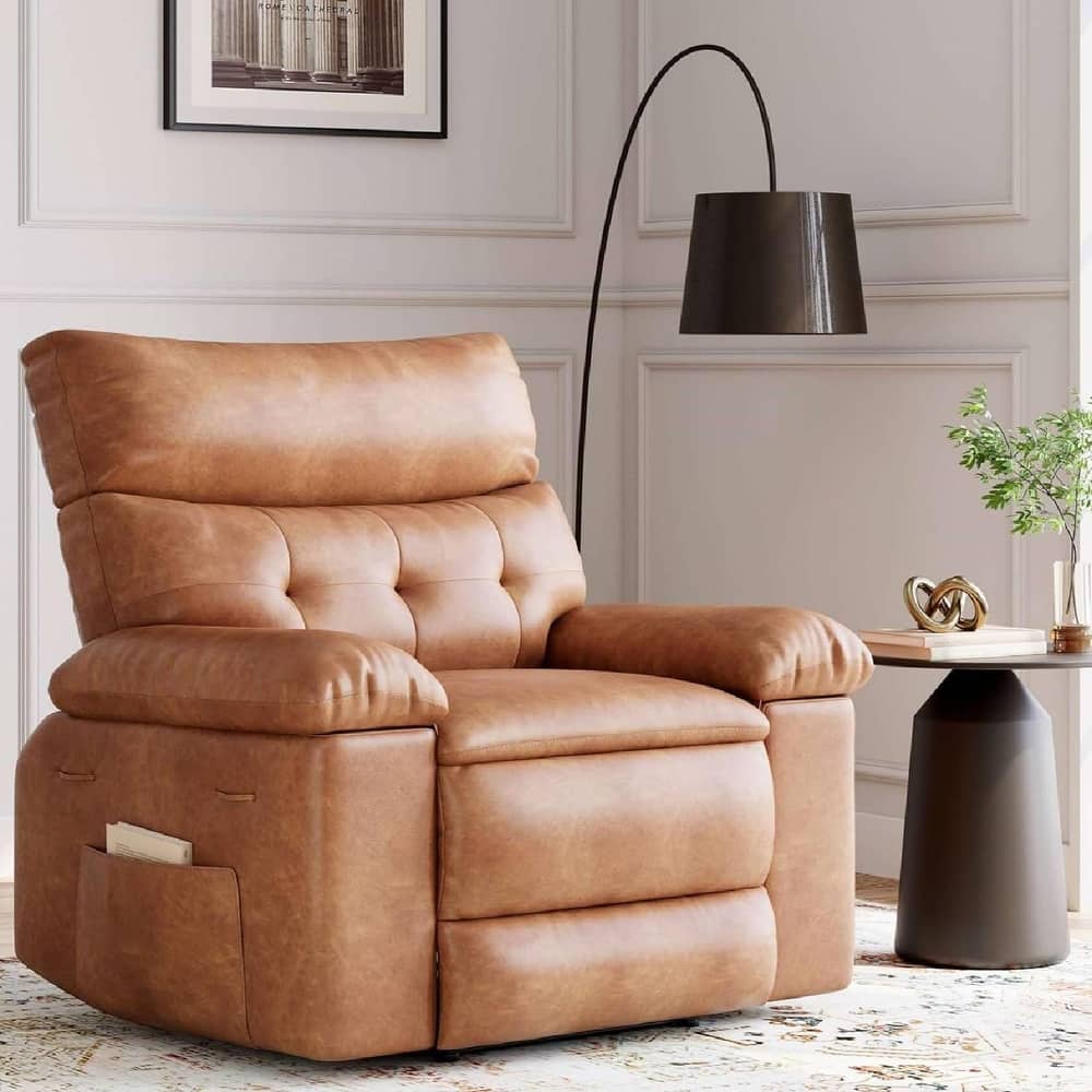 Oversized Manual Recliner, Comfort Lazy Sofa Chair for Living Rooms and Bedroom