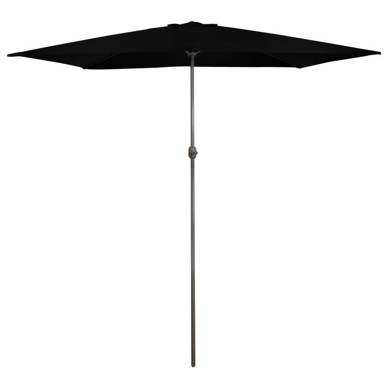 10ft x 6.5ft Outdoor Patio Market Umbrella with Hand Crank Black