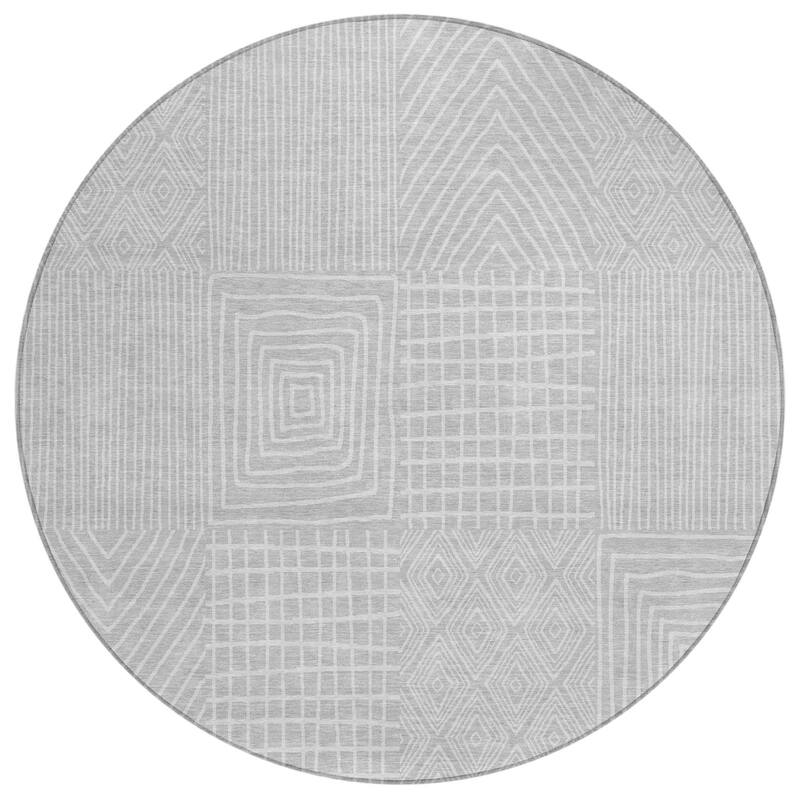 HomeRoots Geometric Transitional Rectangle Outdoor Rug