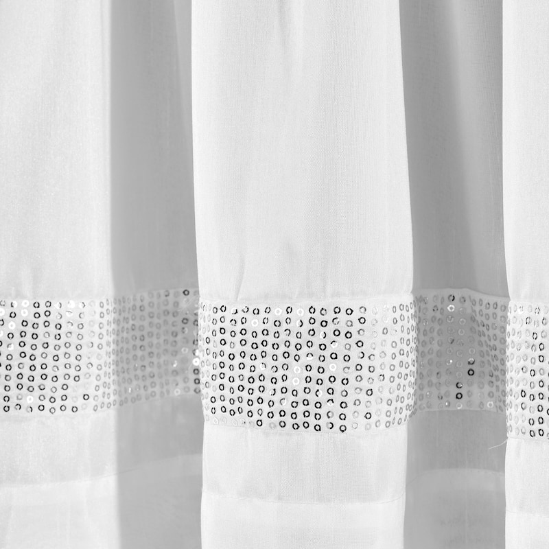 Silver Orchid Viby Faux Silk Night Sky Window Valance - 84x18