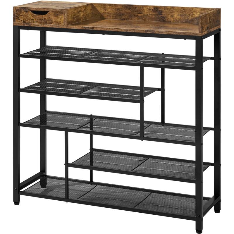 Yaheetech 6-Tier Shoes Rack Shelf Organizer Shoe Rack with Storage Box
