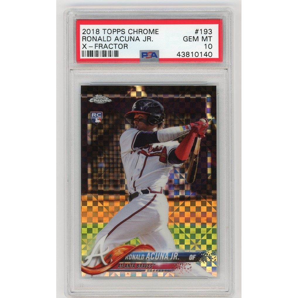 Ronald Acuna Jr 2018 Topps Chrome X-Fractor Refractor Baseball