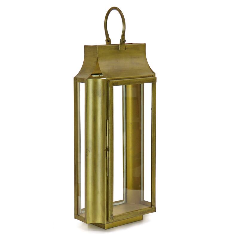 National Tree Company 25 in. HGTV Home Collection Slim Lantern, Christmas Themed Home Decor, Large, Gold - 25 in