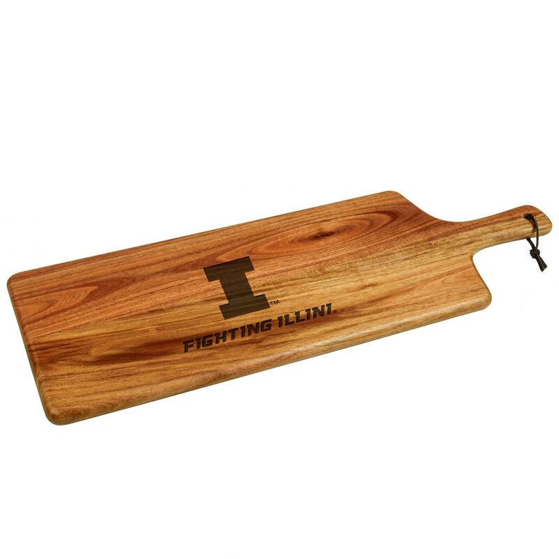 NCAA Illinois University Fighting Illini Bamboo Cheese & Charcuterie Board