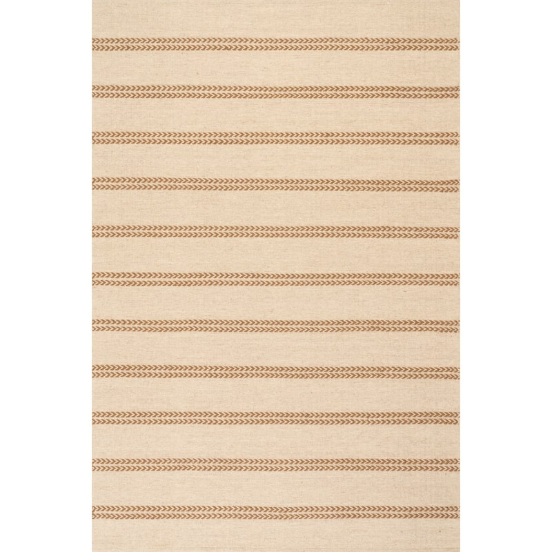 Nate Berkus York Striped Wool Cozy Area Rug