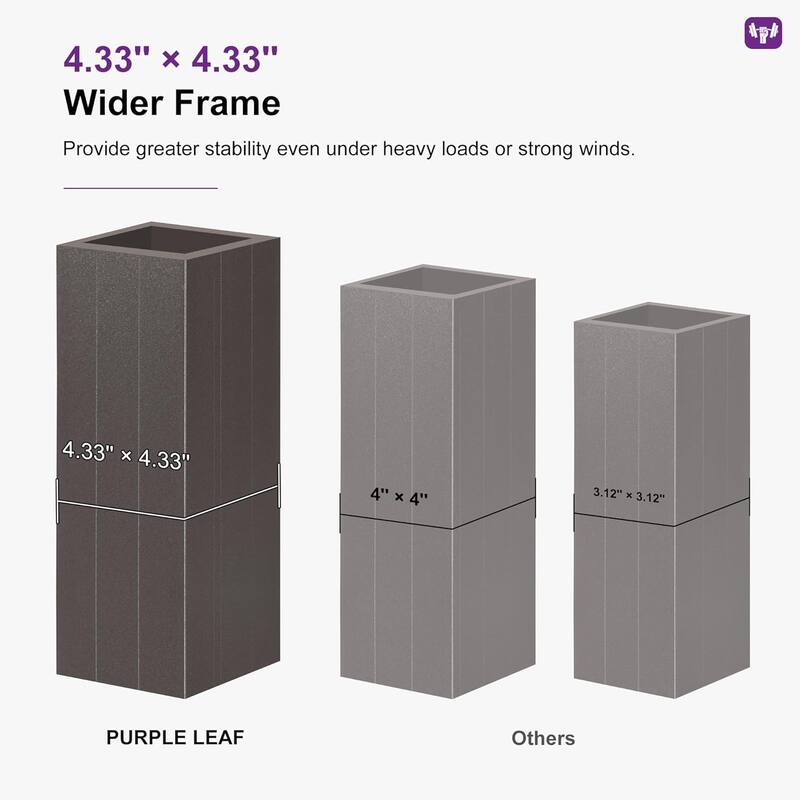 PURPLE LEAF Bronze Louvered Pergola with Adjustable Roof for Deck Backyard Garden Hardtop Gazebo