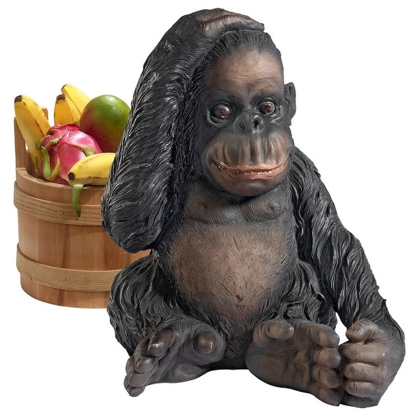Design Toscano Curly the Chimpanzee of the Jungle Funny Monkey Statue