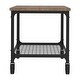 preview thumbnail 6 of 10, Nelson Rectangle Industrial Modern Rustic End Table by iNSPIRE Q Classic