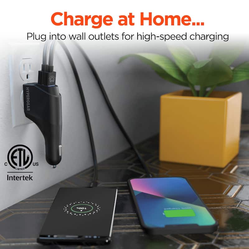 HyperGear Hybrid 2.1A Dual USB Car/Wall Charger