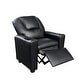 preview thumbnail 5 of 13, Marisa 23"W PU Leather Kids Recliner Chair with Cup Holder Black