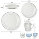 preview thumbnail 8 of 6, Fitz and Floyd Platinum Vine 32-Piece Dinnerware Set, Service for 8