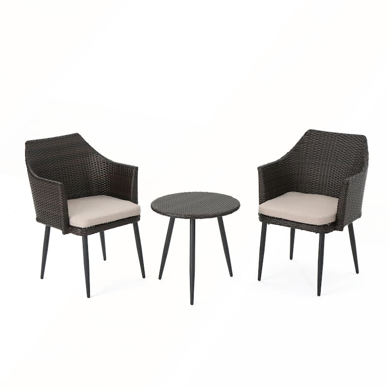 3 PC Wicker Chat Set for Outdoor Intimacy Weather Resistant