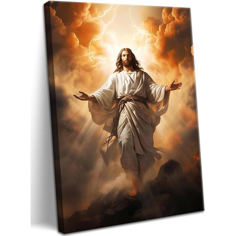 Jesus Canvas Wall Art, Christ Divine Mercy Portrait - 12 x 16