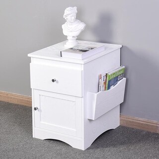 Bedside Cabinet with Drawer and Magazine Rack - Bed Bath & Beyond ...