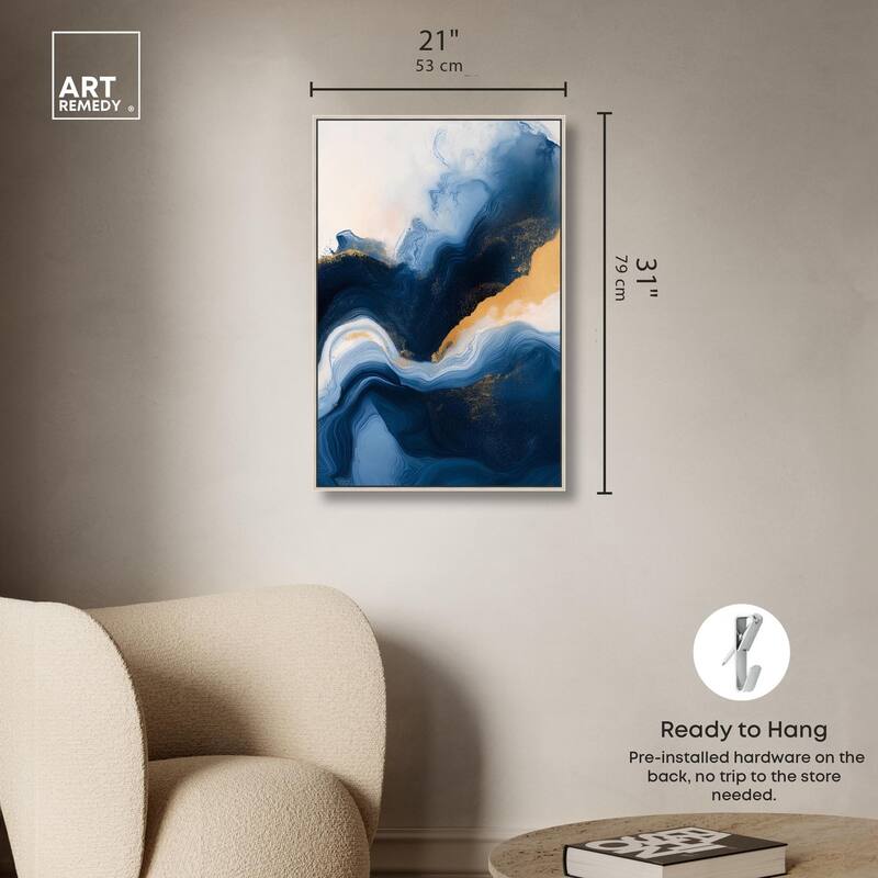 Blue Deep III Canvas by Art Remedy