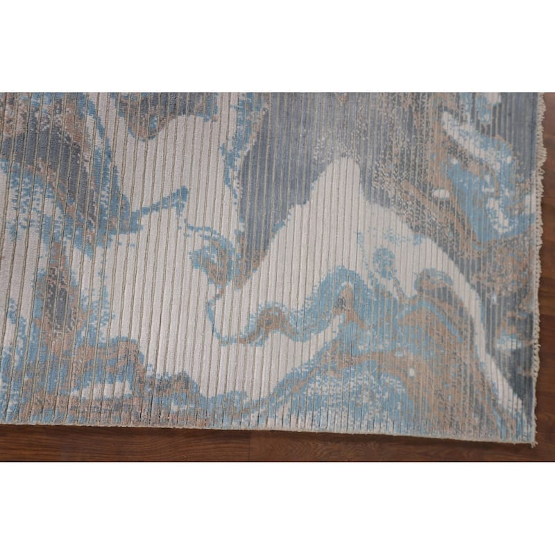 Modern Accent Rug Hand-Knotted Abstract Wool Carpet - 3'0"x 5'2"