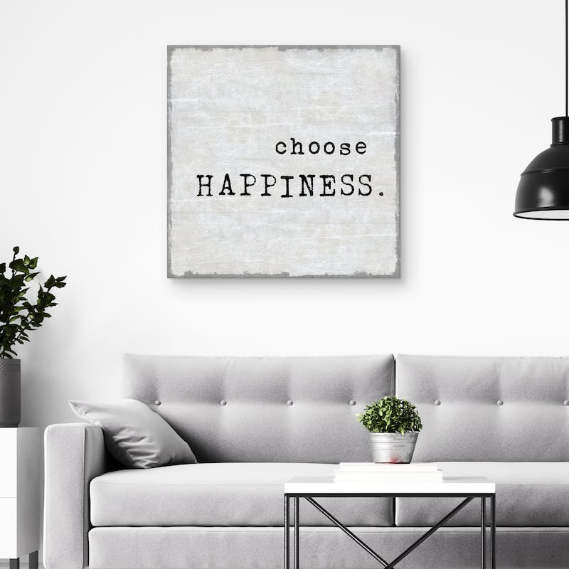 Choose Happiness by Jamie MacDowell Canvas Art Print