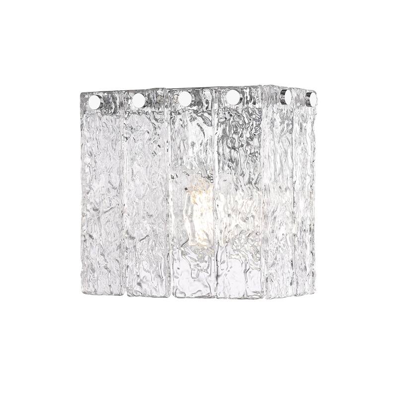 Z-Lite 1943-1S Glacier 7" Tall Bathroom Sconce - Chrome