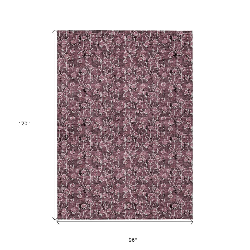 HomeRoots Floral Transitional Rectangle Outdoor Rug