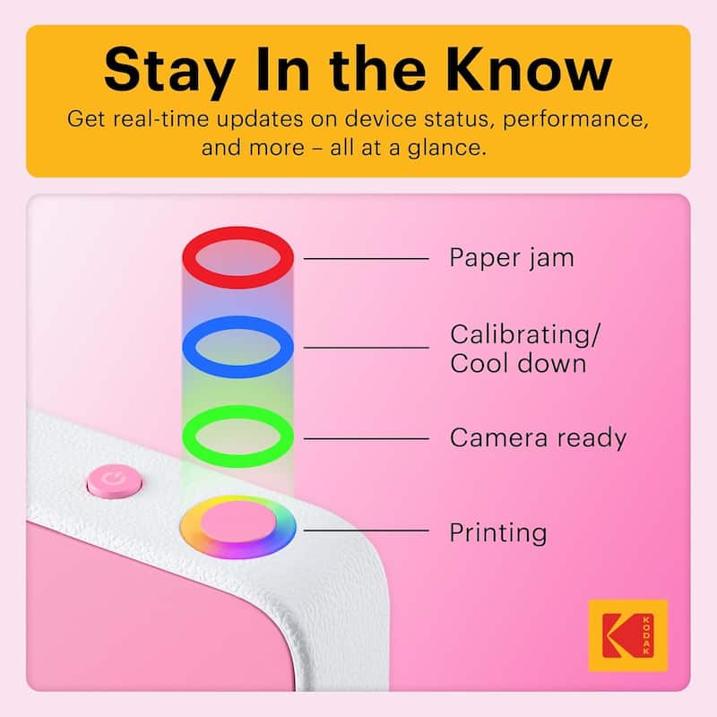 KODAK Printomatic+ Instant Camera Gift Bundle w/Case, Zink Paper & More