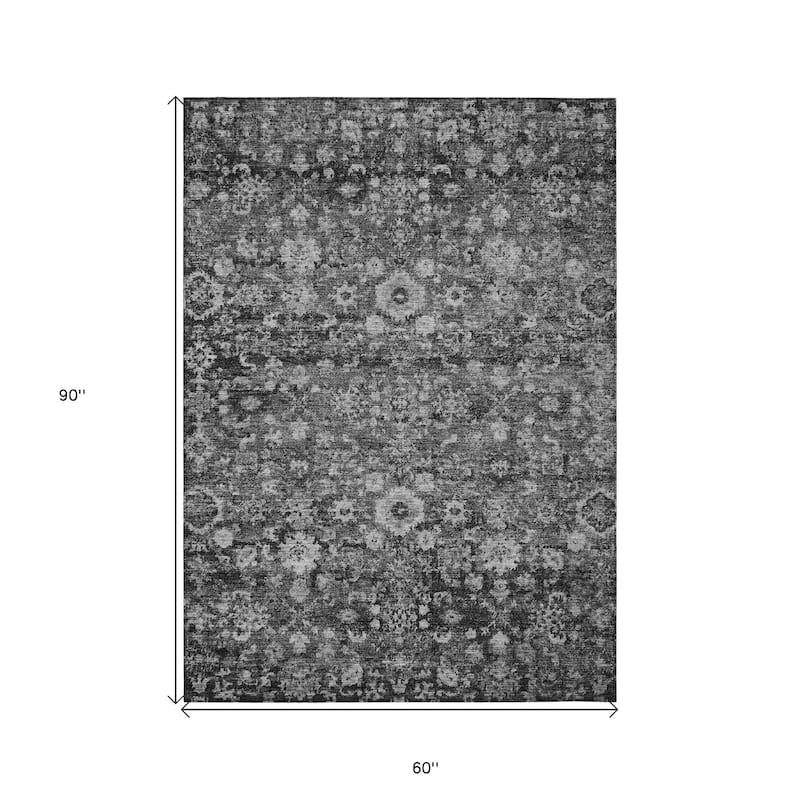 HomeRoots Oriental Traditional Rectangle Outdoor Rug