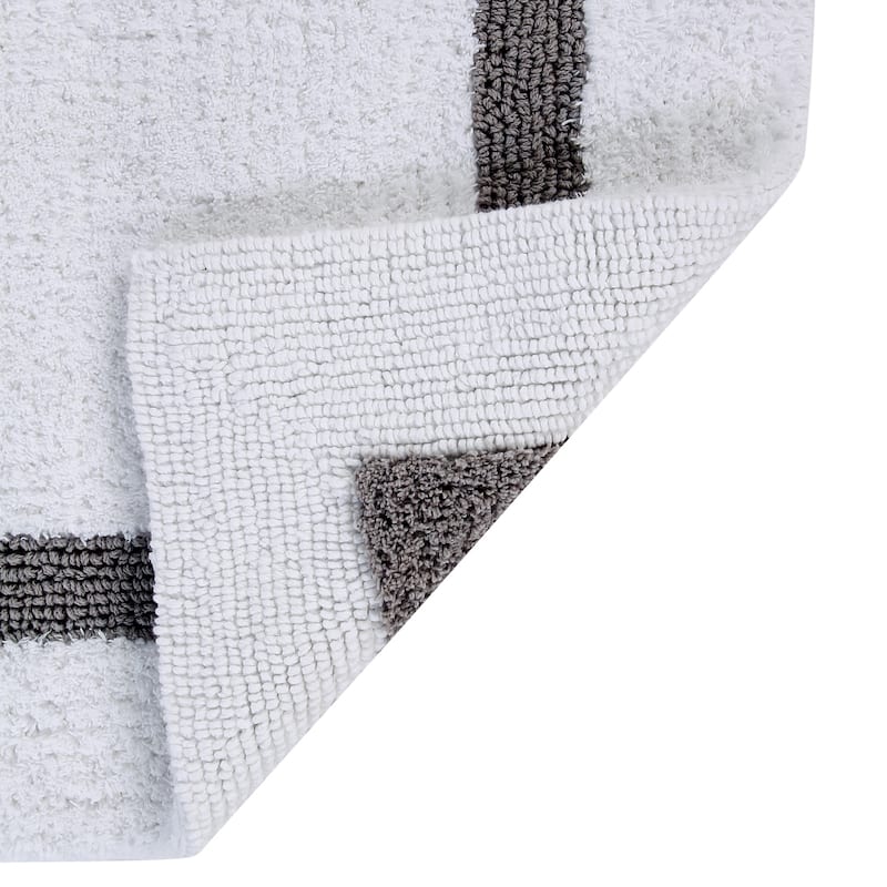 Better Trends Bath Rugs 100% Cotton Tufted Soft & Super Absorbent Reversible Chenille Bathroom Rug for Shower, Sink Mats Hotel