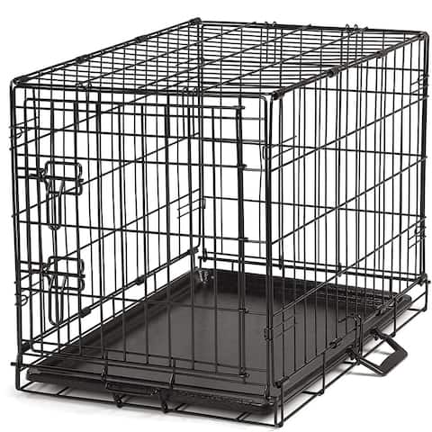 ProSelect Foldable Pop Up Highly Secure Easy Durable Small Wire Dog Crate, Black