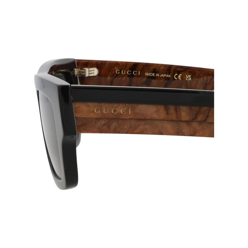 Gucci Square-Frame Recycled Acetate Sunglasses - Black Black Grey