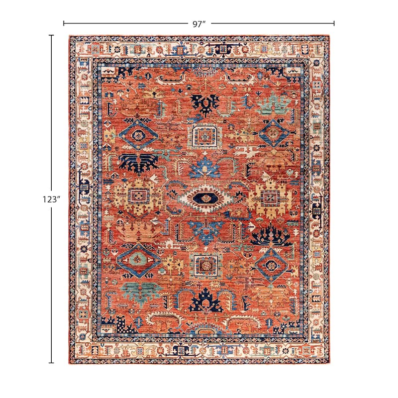Serapi One-of-a-Kind Hand-Knotted Area Rug - Orange - 8' 1" x 10' 3"