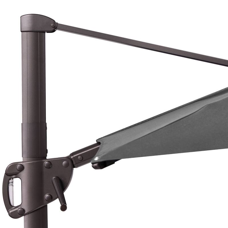 VredHom 10 Ft Square Double Top Cantilever Patio Umbrella with Cross Stand
