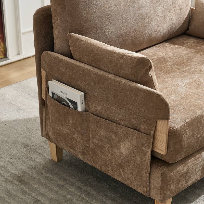 Foldable Sofa Bed Recliner, 3-In-1 Convertible Sleeper, Suitable For Small Spaces, With Three Pillows
