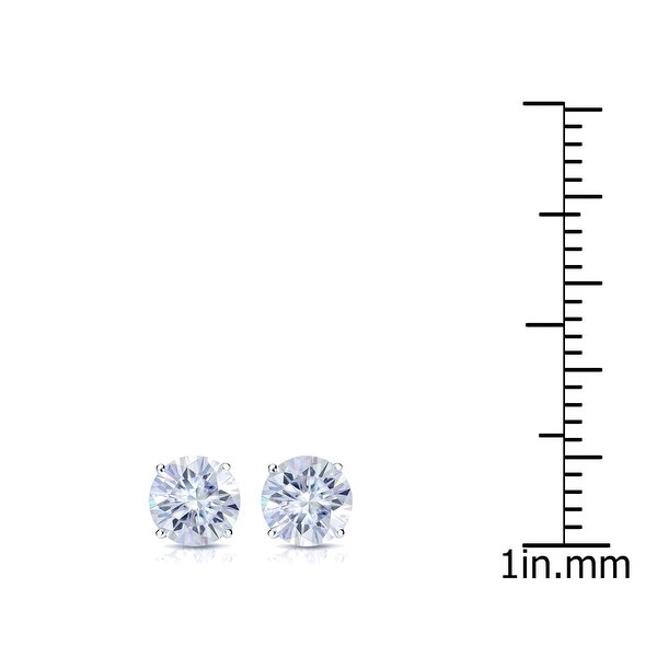 Auriya 14k Gold 1ctw Round Moissanite Stud Earrings - 5 mm