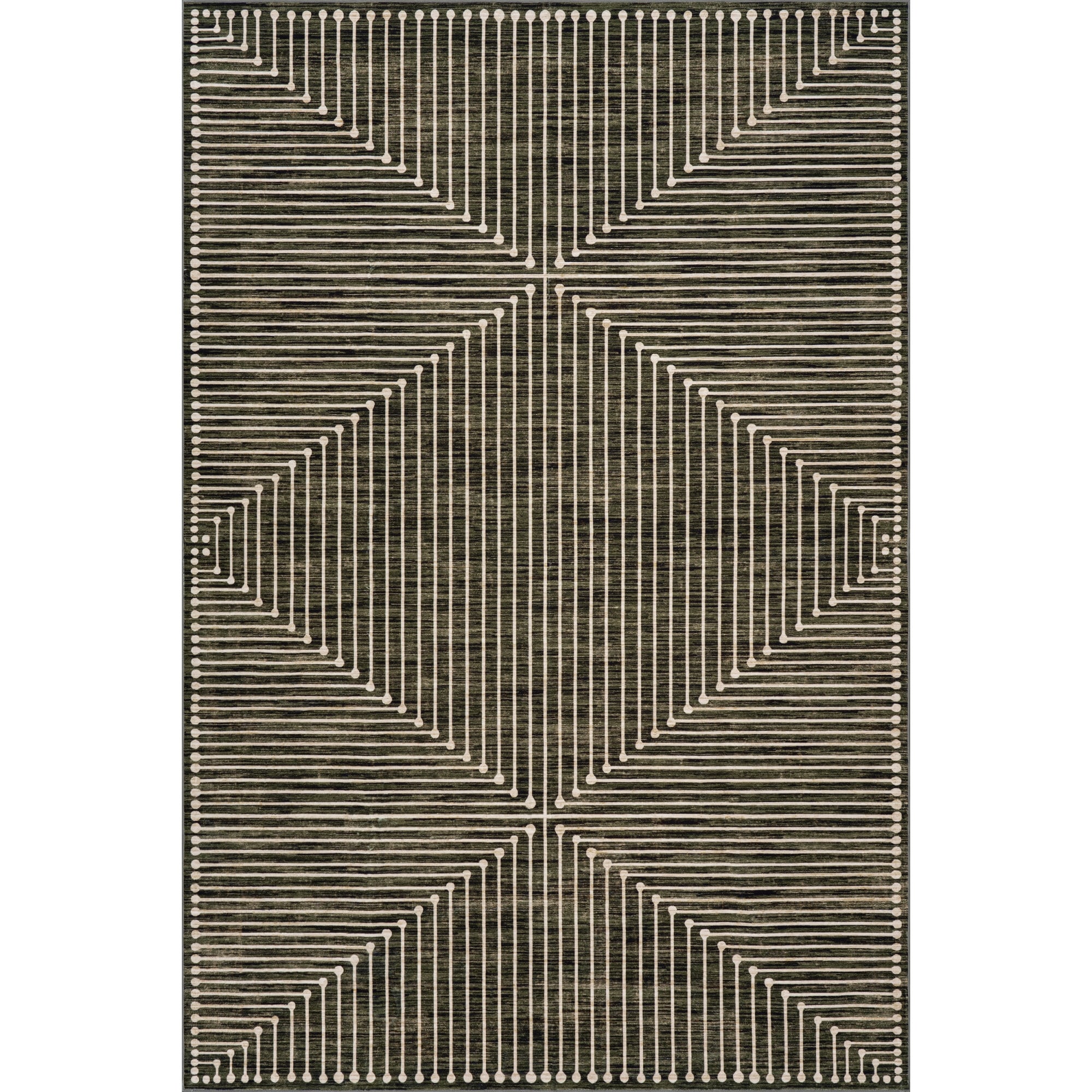 Nuloom Perenna Geometric Washable Rug