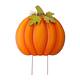 Glitzhome Metal Rusty Yard Stake or Standing Decor or Hanging Decor (3 Functions) - Oversized Pumpkin