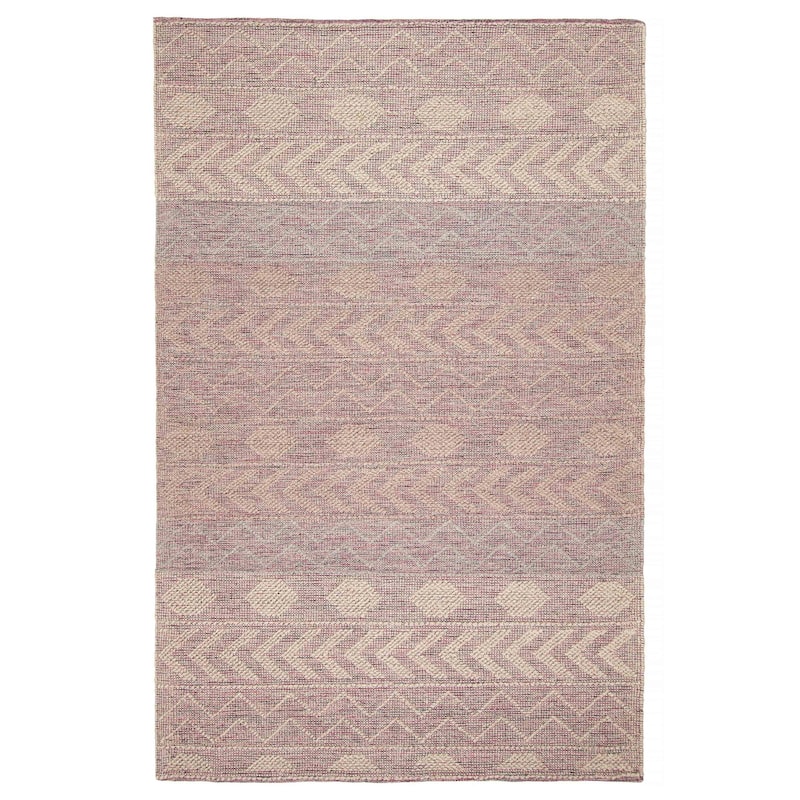 ECARPETGALLERY Braid weave Sienna Pink Wool Rug - 6'0 x 9'7 - Dark Pink - 6'0 x 9'7
