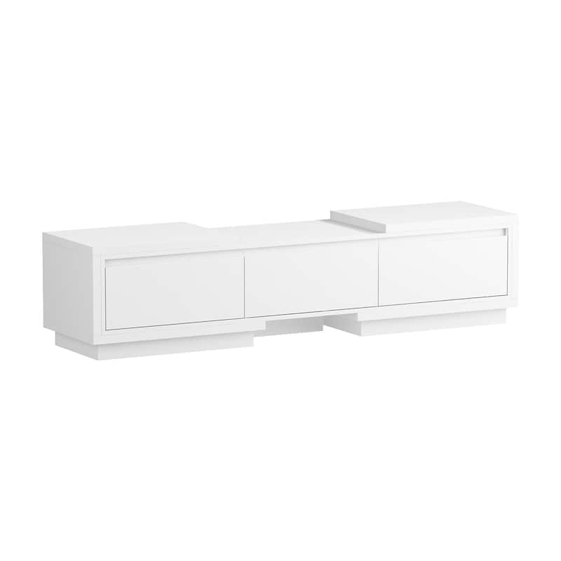 Extendable TV Stand Storage Media Console Modern Entertainment Center