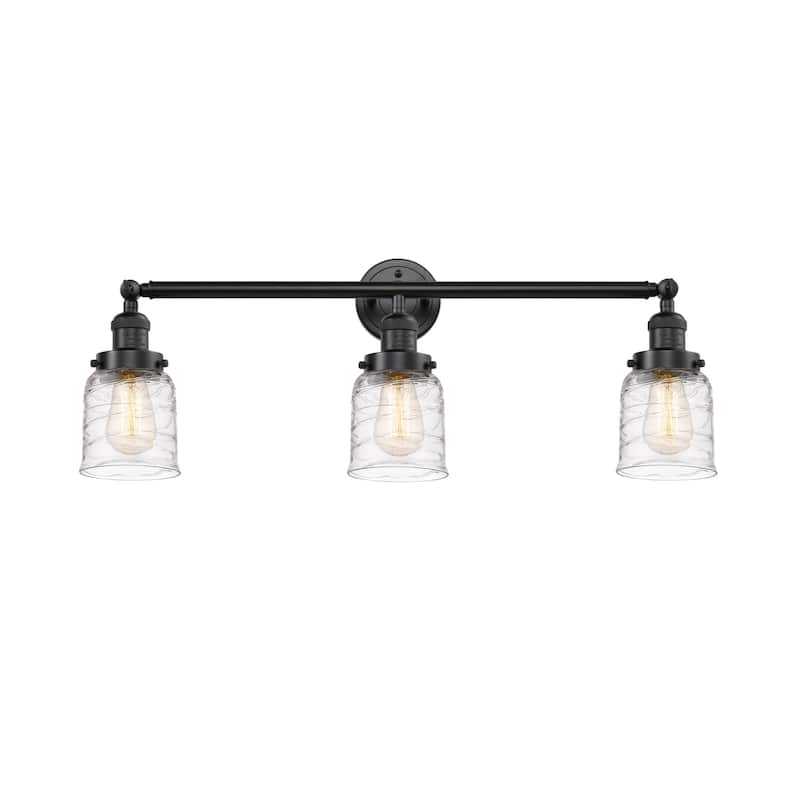 Innovations Lighting 205-11-30 Bell Vanity Bell 3 Light 30" Wide - Oil Rubbed Bronze / Deco Swirl