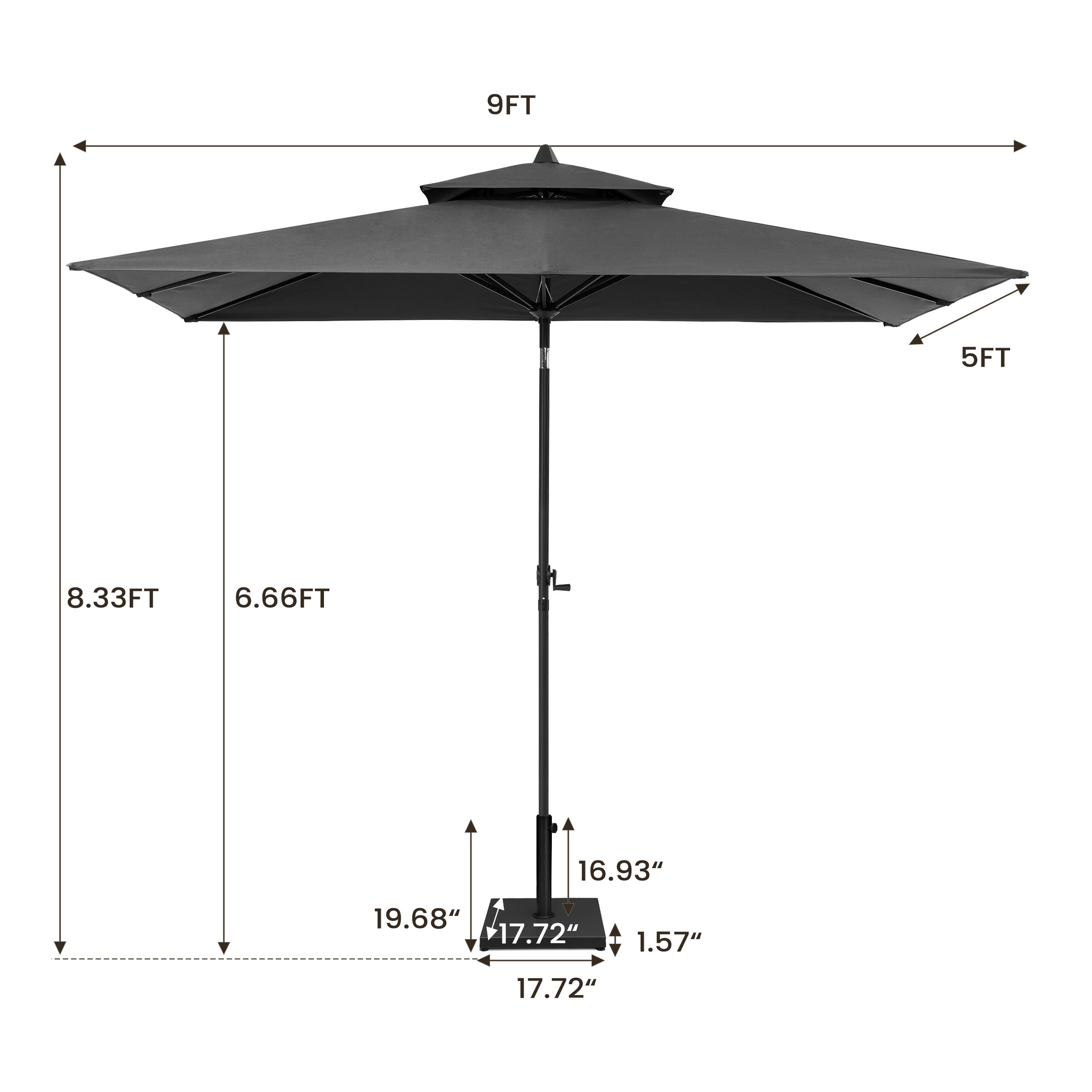 9 ft patio umbrella amazon JEAREY 9FT Outdoor Outdoor Table Umbrella with Push Button Tilt and Crank, Market Umbrella 8 Sturdy Ribs UV Protection Waterproof for Garden, Deck, Backyard, Pool (Beige) : Patio conversion-kit Size:Extra Large - 2X-Large coated steel frame and 3in 1 Patio Table