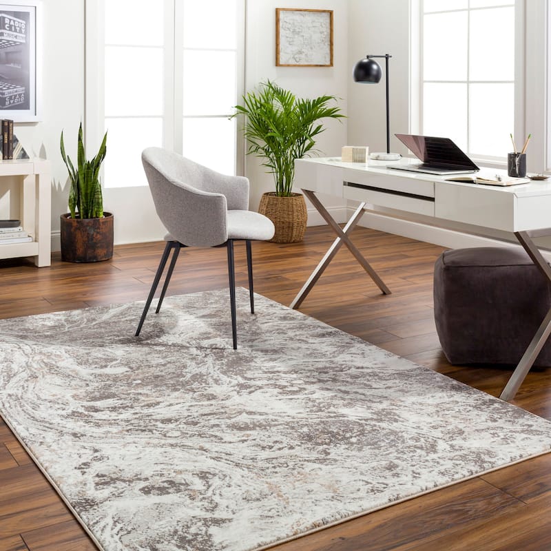 Livabliss Transitional Allegro Plus Abstract Area Rug - 10' x 14' - Brown/Tan