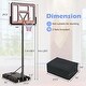 preview thumbnail 3 of 9, Goplus 7.4-10 FT Basketball Hoop Outdoor System with 44 Inch - 44" x 29.5" x 88.8" (L x W x H)