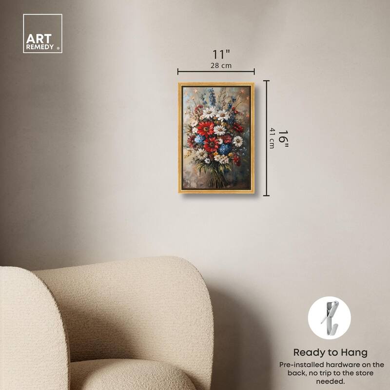 Symphony of Flowers II Canvas by Art Remedy