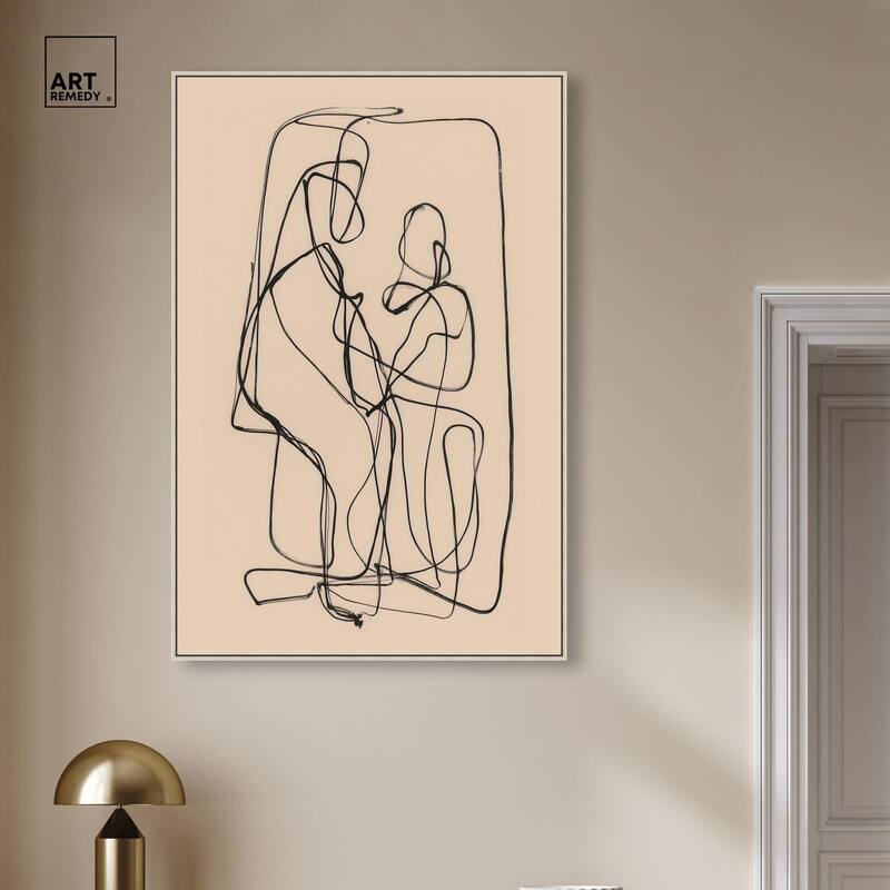 Embrace of Lines II Canvas by Art Remedy
