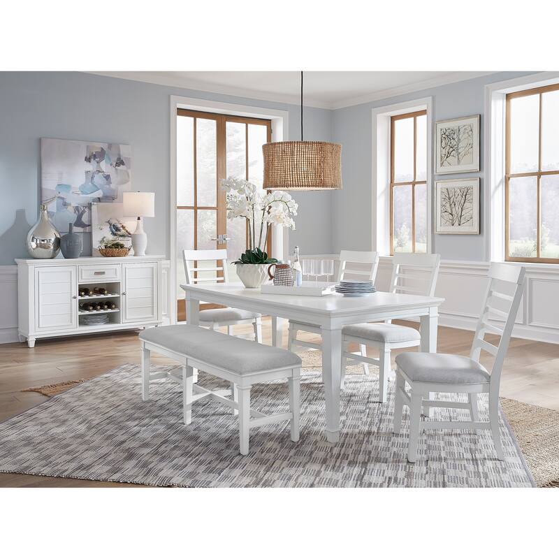 Magnussen Home Charleston White Dove Upholstered Side Chair Two Pack - 18.75''W x 22.75''D x 40''H